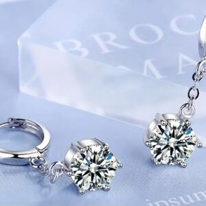 925 Sterling Silver Hoop/Dangle earrings NWT. Fast Ship. Hypoallergenic